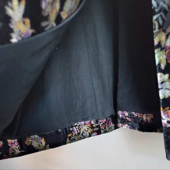Rebecca Taylor Jewel Black Floral Velvet Jacket Blazer Size 4 - Picture 9 of 14